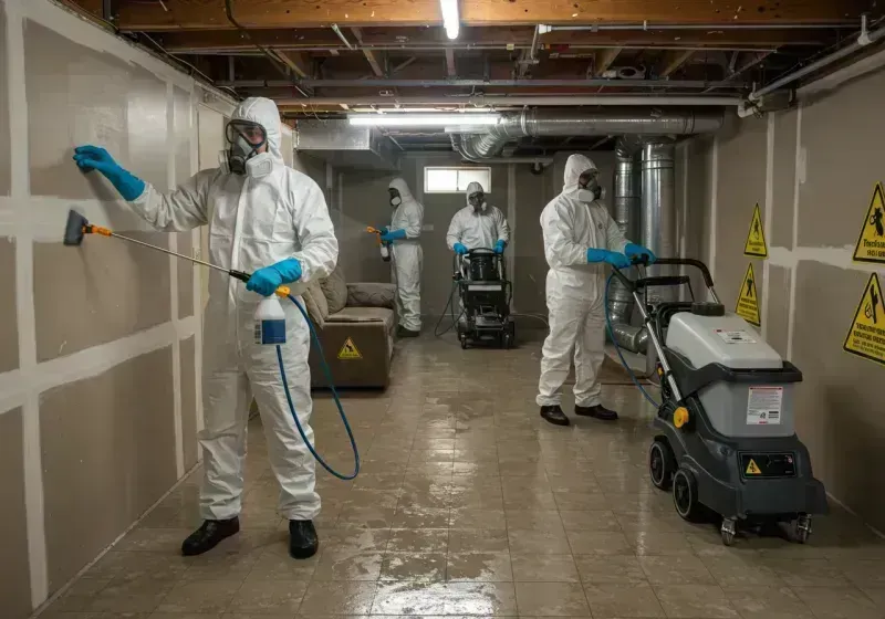 Basement Moisture Removal and Structural Drying process in Montpelier, VT